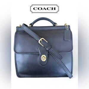 ✨ PRISTINE ✨ Vintage Coach Willis Bag 9927 Black Glovetanned Leather & Dust Bag